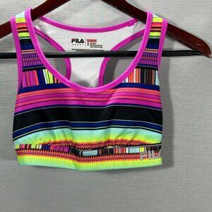 Fila Sport Running Sports Bra Womens Size Small Striped Multicolor Yoga